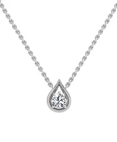 Diamond Tear-Shape 18" Pendant Necklace (1/5 ct. t.w.) 14k White or Yellow Gold