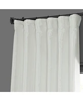 Half Price Drapes Eggshell Faux Silk Taffeta Blackout Curtain