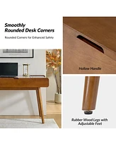 Mid-century Modern Morris 60" Desk with Height Adjustable Desktop and Cable Management