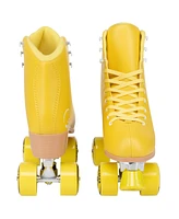 C7skates Forget Me Not Quad Roller Skates (Lemonpop, Women's 5 / Youth 4)