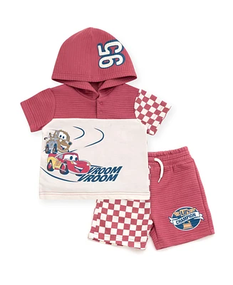 Cars Baby Boys Disney Winnie the Pooh Pullover Hoodie and French Terry Shorts
