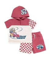 Cars Baby Boys Disney Winnie the Pooh Pullover Hoodie and French Terry Shorts