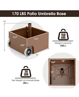 150 Pounds Patio Umbrella Base Stand Wheels Planter Outdoor