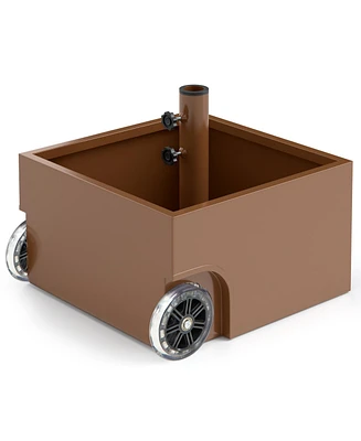 150 Pounds Patio Umbrella Base Stand Wheels Planter Outdoor