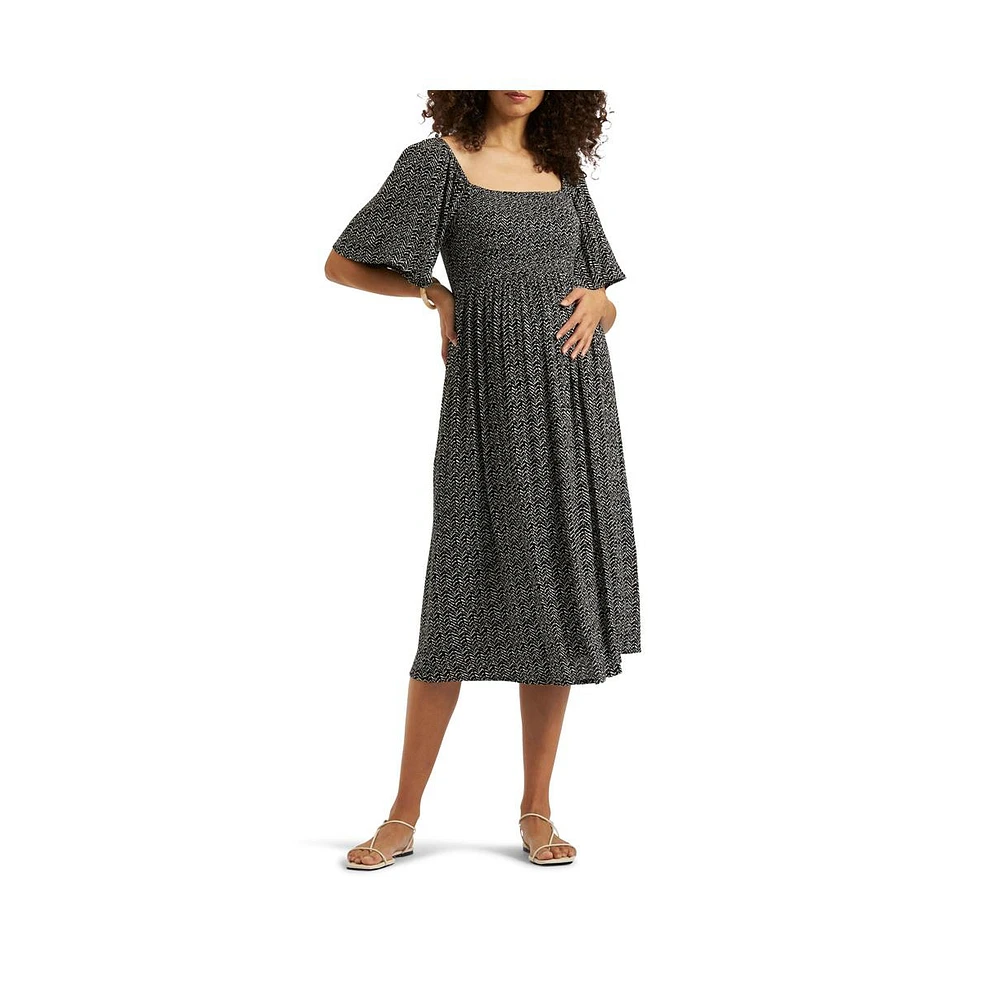 Ripe Maternity Emmy Shirred Dress