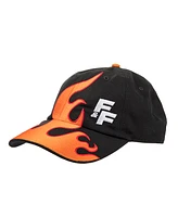 Fast & The Furious Men's Fast & Furious Embroidered Flame Art Black Adult Baseball Cap