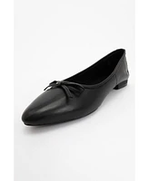 Ruby Leather Pointed Toe Flats