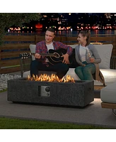 50000 Btu Fire Pit Table Set with Stainless Steel Burner