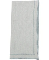 Saro Lifestyle Stonewashed Overlock Linen Edge Napkins, 20" x