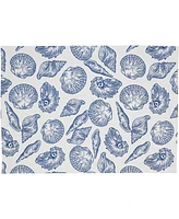 Saro Lifestyle Seaside Sea Shells Cotton Placemats, 14" x 20"
