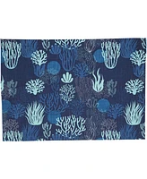 Saro Lifestyle Ocean Depths Cotton Coral Placemats, 14" x 20"