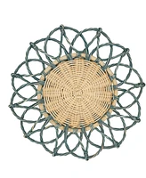 Saro Lifestyle Spiral Rattan Placemats, 15" Round