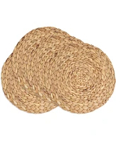 Saro Lifestyle Handwoven Water Hyacinth Placemats, 15" Round