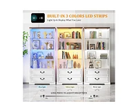Vlsrka Display Cabinet with Glass Doors