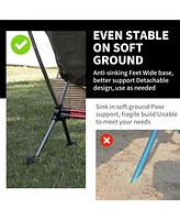 Naturehike Ultralight Camping Chair, Portable Backpacking Chair with Storage Bag & Anti-Sinking Feet, Compact Collapsible Camp