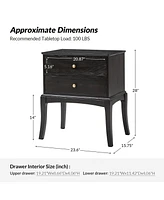 Soph 28"Tall 2-Drawer Nightstand
