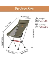 Naturehike Camping Chair, Foldable with Storage Bag, Outdoor Portable for Adults, Lightweight, Backpacking Fishing, Hiking, Beach, Lawn