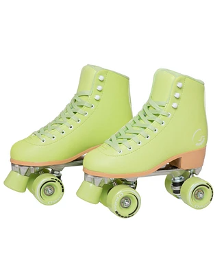 C7skates Forget Me Not Quad Roller Skates (Matcha, Women's 6 / Youth 5 / Men's 5)