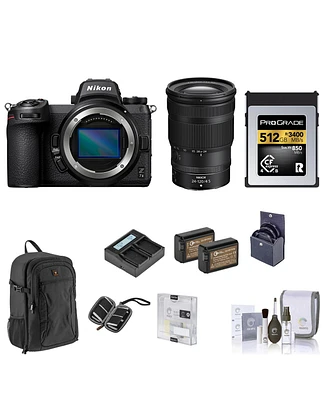 Nikon Z 7II Mirrorless Digital Camera w/ Nikkor Z 24-120mm f/4 S Lens, Bundle w/ 512GB CFexpress Card, 2x Battery, Charger, Backpack, 77mm Filter Kit,