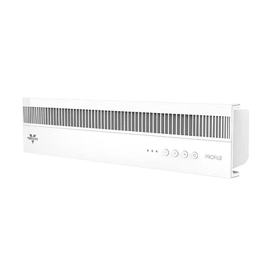 Profile Window Air Circulator Fan with Reversible Exhaust - White