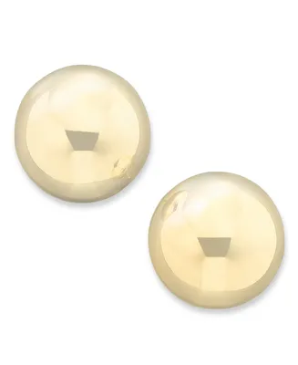 Gold Ball Stud Earrings (10mm) 14k White, Yellow or Rose