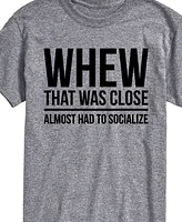 Airwaves Men's Almost Had to Socialize Short Sleeve T-Shirt