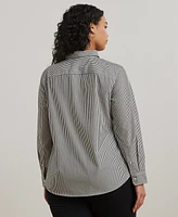 Lauren Ralph Plus-Size Easy Care Cotton Shirt