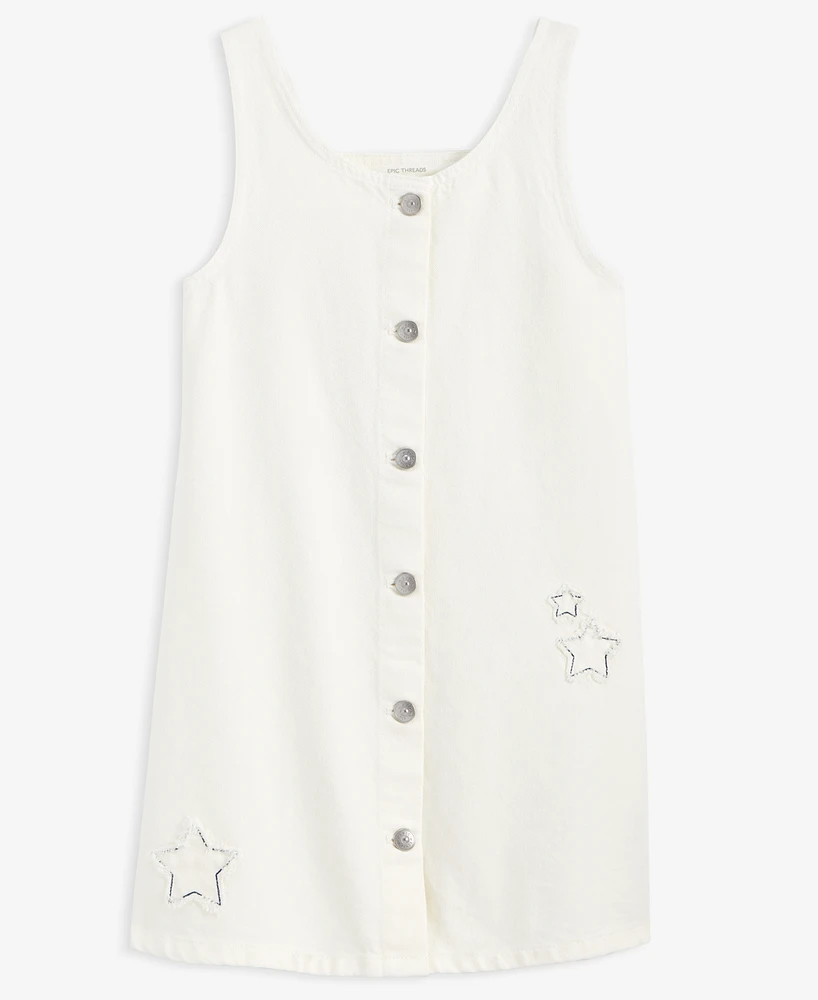 Little & Big Girls Patches Cotton Denim Skirtall, Exclusively at Macy's