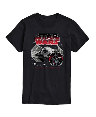 Airwaves Men's Star Wars Darth Vadar Ship Short Sleeve T-Shirt