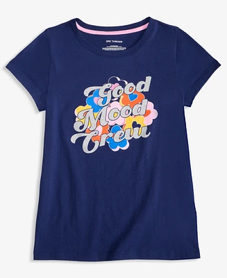 Epic Threads Little & Big Girls Good Mood Crew Graphic T-Shirt, Exclusively at Macy's