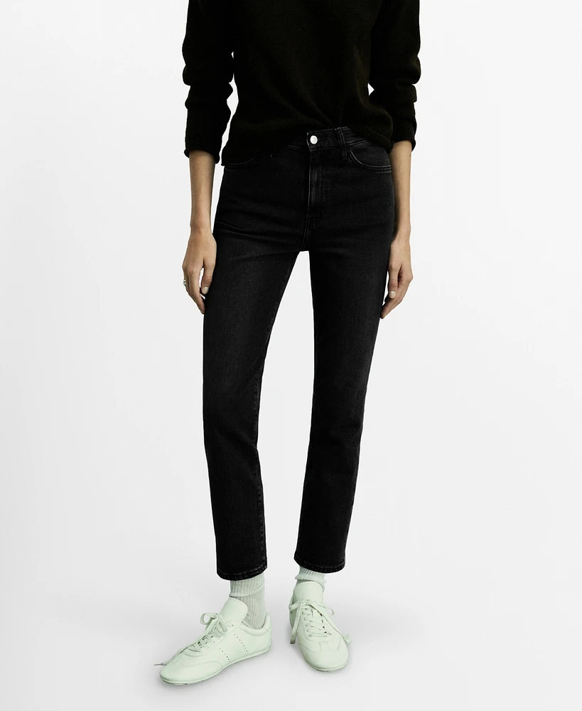 Mango Women's Claudia Slim-Fit Cropped Jeans