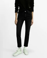 Mango Women's Claudia Slim-Fit Cropped Jeans