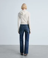 Mango Women's Miami Medium-Rise Straight-Fit Jeans