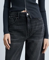 Mango Women's Miami Medium-Rise Straight-Fit Jeans