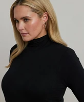 Lauren Ralph Plus Lightweight Turtleneck Sweater