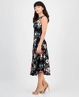 Robbie Bee Women's Cowl-Neck Sleeveless Midi Dress