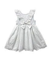 Blueberi Boulevard Baby Girls Ruffle Trim Eyelet Dress