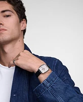 Daniel Wellington Men's Analog Black Genuine Leather Watch, 32mm