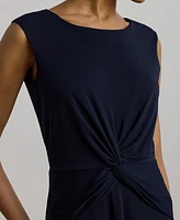 Lauren Ralph Lauren Women's Twist-Front Cap-Sleeve Stretch Jersey Dress
