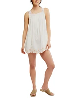 Free People Women's Latecia Embroidered Cotton Mini Dress