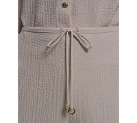 Halston Women's Drawstring Pull-On Wide-Leg Pants