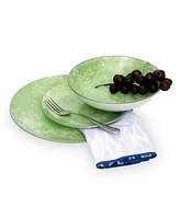 Godinger Wingate Green 12 Piece Dinnerware Set, Service for 4