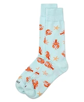 MeMoi Men's Lobster Rayon Crew Socks