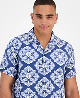 Sun + Stone Men's Larsen Medallion Shirt, Exclusively at Macy's