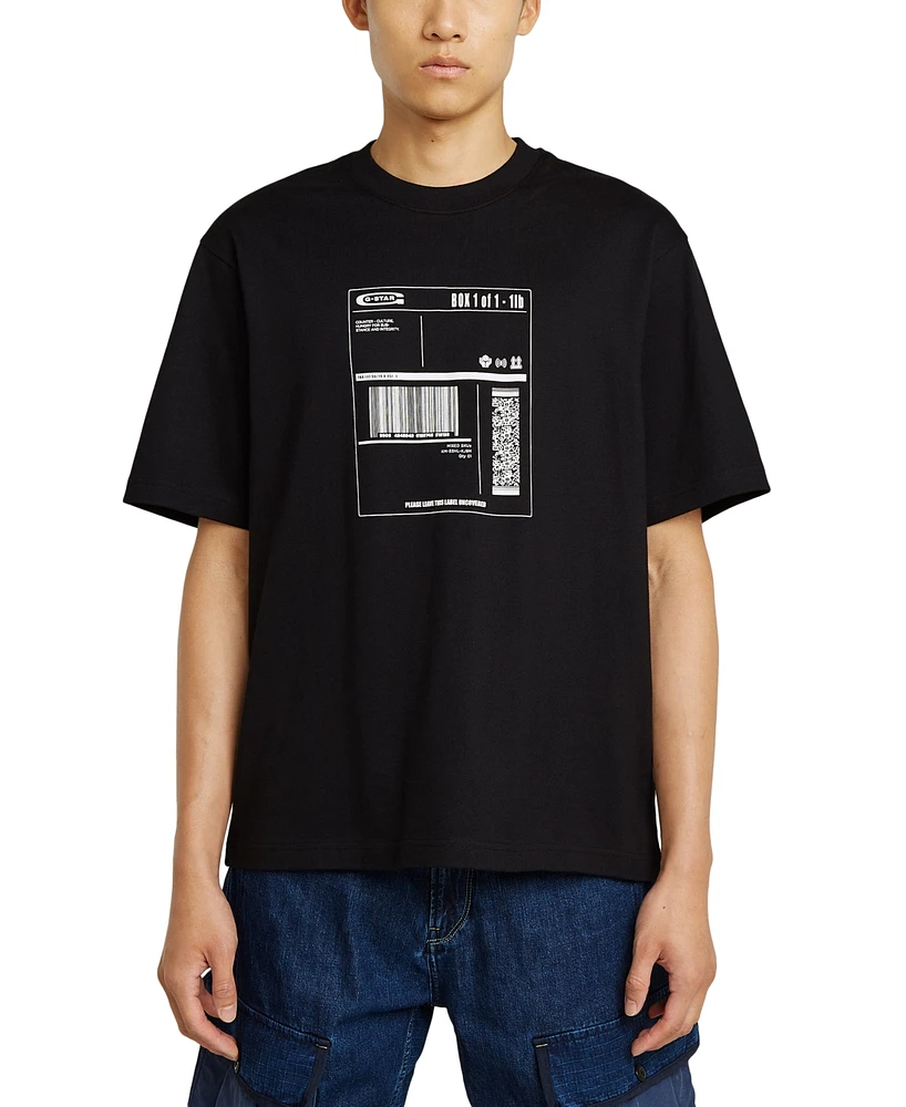 G-Star Raw Men's Oversized Short Sleeve Upc Label Graphic T-Shirt
