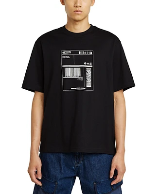 G-Star Raw Men's Oversized Short Sleeve Upc Label Graphic T-Shirt
