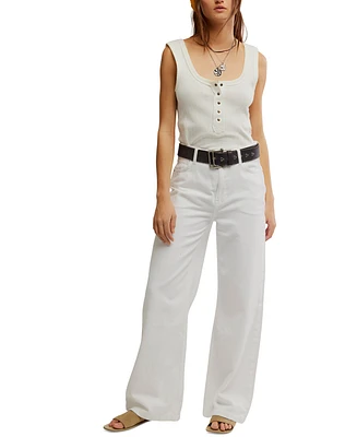 Free People Women's Stride High Rise Wide-Leg Jeans
