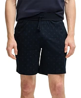 Boss by Hugo Men's Relax Straight-Fit Logo-Print 8" Sleep Shorts