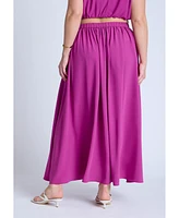 Eloquii Plus Flowy Printed Maxi Skirt