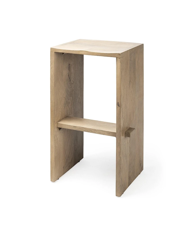Wood Backless Counter Height Bar Chair
